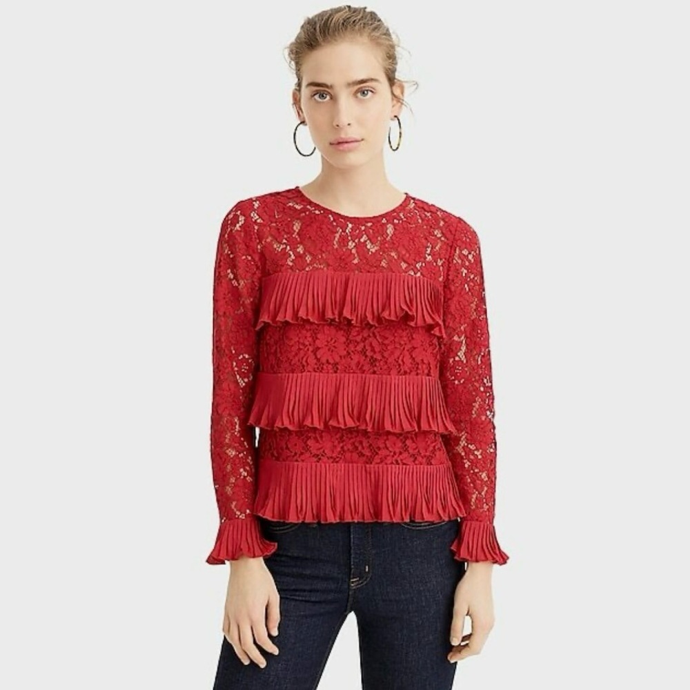 J.CREW Pleated Lace  Too SIZE : 2